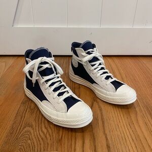 Converse Navy and White High-Top Sneakers